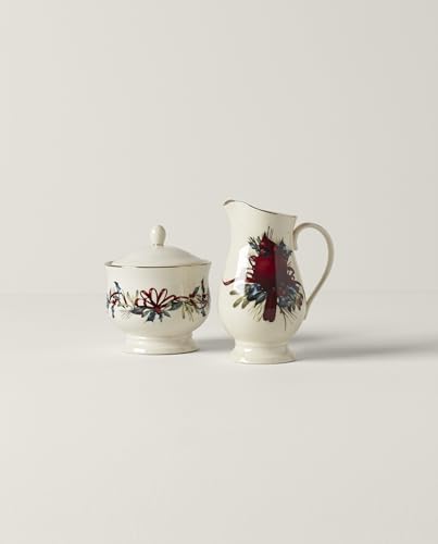 847266 Winter Greetings Sugar & Creamer Set, Christmas & Holiday Hosting in Red & Green, alternate view 6