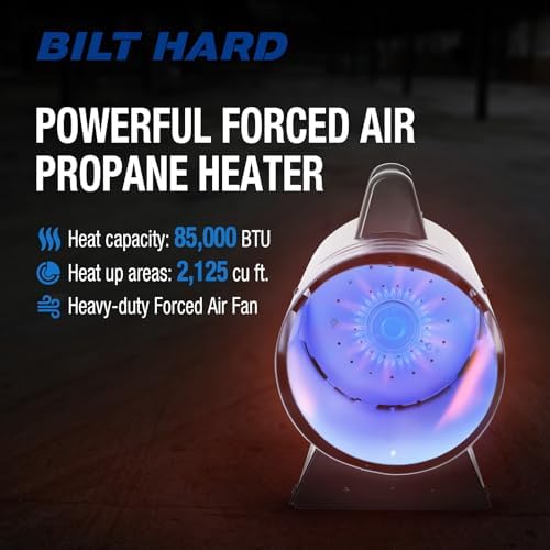 85,000 BTU Propane Torpedo Heater, Portable Forced Air Heater with Adjustable Output for Garage & Jobsite, CSA, alternate