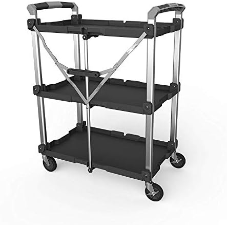 85-189 Pack N Roll Collapsible Service Cart, XL, 300LB Capacity, Black in Black, alternate view 4