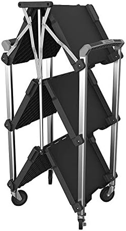 85-189 Pack N Roll Collapsible Service Cart, XL, 300LB Capacity, Black in Black, alternate view 5