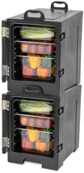 85 qt. Commercial-Grade Insulated Food Pan Carrier for 5 Full-Size Pans, End-Loading Non-Electrical Stackable
