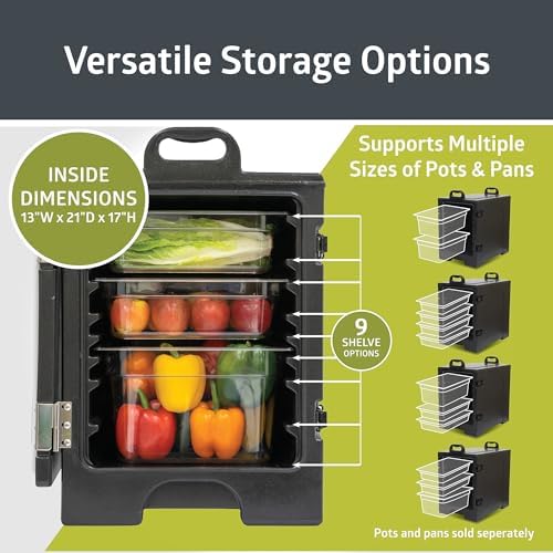 85 qt. Commercial-Grade Insulated Food Pan Carrier for 5 Full-Size Pans, End-Loading Non-Electrical Stackable, alternate view