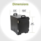 85 qt. Commercial-Grade Insulated Food Pan Carrier for 5 Full-Size Pans, End-Loading Non-Electrical Stackable, alternate view