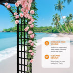 85in Wooden Arbor Garden Arch, Wedding Arch for Ceremony, Wood Trellis for Plant Climbing, Christmas Decor, alternate view 6