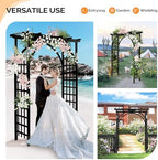 85in Wooden Arbor Garden Arch, Wedding Arch for Ceremony, Wood Trellis for Plant Climbing, Christmas Decor, alternate view 7