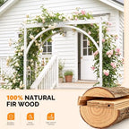 85in Wooden Arbor Garden Arch, Wedding Arch for Ceremony, Wood Trellis for Plant Climbing, Christmas Decor, alternate view 3