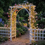 85in Wooden Arbor Garden Arch, Wedding Arch for Ceremony, Wood Trellis for Plant Climbing, Christmas Decor, alternate view 5