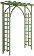 85in Wooden Arbor Garden Arch, Wedding Arch for Ceremony, Wood Trellis for Plant Climbing, Christmas Decor