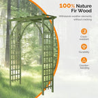 85in Wooden Arbor Garden Arch, Wedding Arch for Ceremony, Wood Trellis for Plant Climbing, Christmas Decor, alternate view 2