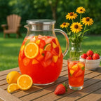 85oz Glass Pitcher with Lid - 2.5L Borosilicate Carafe for Hot and Cold Drinks, Tea, Juice, and Infused Water in, alternate
