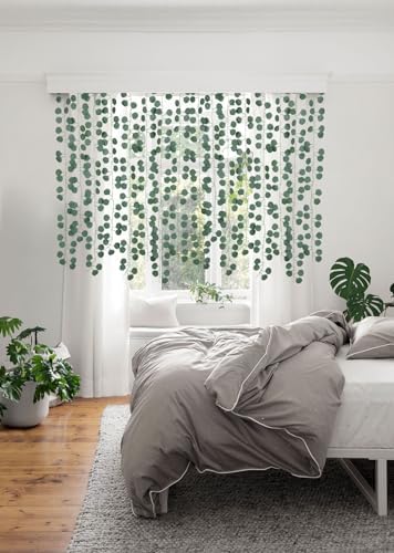 86 Feet 12 Strands Artificial Eucalyptus Leaf Plants Vine Hanging Eucalyptus Garland for Home Kitchen Office, alternate view