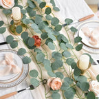 86 Feet 12 Strands Artificial Eucalyptus Leaf Plants Vine Hanging Eucalyptus Garland for Home Kitchen Office, alternate view