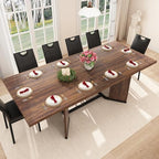 86 in Extendable Dining Table for 6 8 10 People,59"-86" Farmhouse Rectangle Extending Dining Table w/Removable