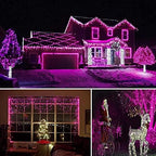 87.8FT 240 LED Linkable Purple Lights String Outdoor Plug in, alternate view 4