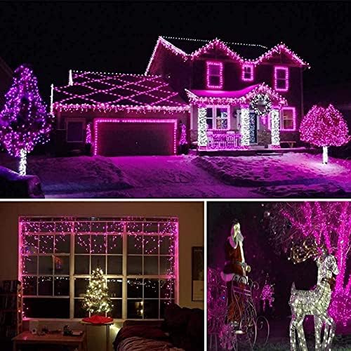 87.8FT 240 LED Linkable Purple Lights String Outdoor Plug in, alternate view 4
