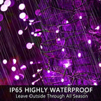 87.8FT 240 LED Linkable Purple Lights String Outdoor Plug in, alternate view 5