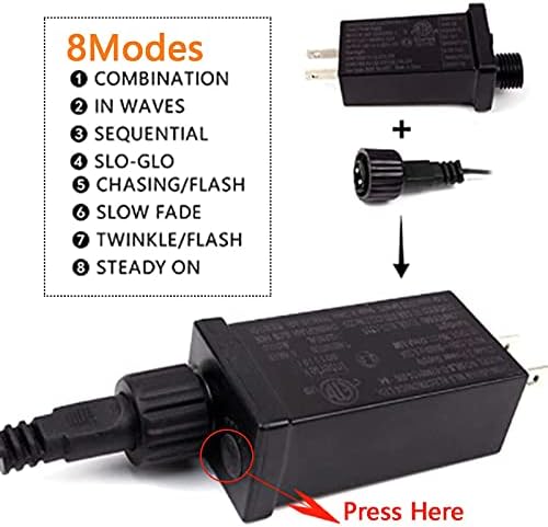 87.8FT 240 LED Linkable Purple Lights String Outdoor Plug in, alternate view 6