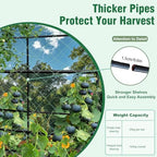 87inch Garden Trellis Arch: for Climbing Plants with Net Metal in Black, alternate view 6
