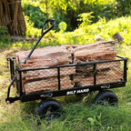 880 lbs 10" Tires Steel Garden Cart with 180° Rotating Handle and Removable Sides, Heavy Duty 4 Cu.Ft Capacity, alternate