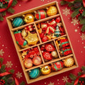 88pcs Red&Green&Gold Christmas Ornaments Set, Christmas Tree Decorations