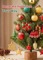 88pcs Red&Green&Gold Christmas Ornaments Set, Christmas Tree Decorations, alternate view 7