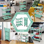 89-349 Pack-N-Roll Folding Collapsible Service Cart, 150LB Capacity, Teal, alternate view 3