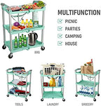 89-349 Pack-N-Roll Folding Collapsible Service Cart, 150LB Capacity, Teal, alternate view 7