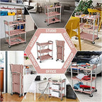 89-350 Pack-N-Roll Folding Collapsible Service Cart, 150LB Capacity, Rose, alternate view 3
