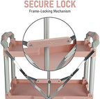 89-350 Pack-N-Roll Folding Collapsible Service Cart, 150LB Capacity, Rose, alternate view 5