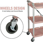 89-350 Pack-N-Roll Folding Collapsible Service Cart, 150LB Capacity, Rose, alternate view 6