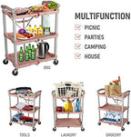 89-350 Pack-N-Roll Folding Collapsible Service Cart, 150LB Capacity, Rose, alternate view 7
