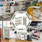 89-351 Pack-N-Roll Folding Collapsible Service Cart, 150LB Capacity, White in White, alternate view 3