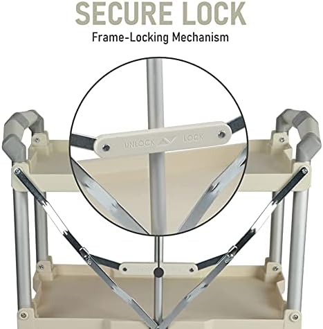 89-351 Pack-N-Roll Folding Collapsible Service Cart, 150LB Capacity, White in White, alternate view 5