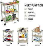 89-351 Pack-N-Roll Folding Collapsible Service Cart, 150LB Capacity, White in White, alternate view 7