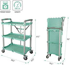 89-353 Pack N Roll Collapsible Service Cart, XL, 300LB Capacity, Teal, alternate view 2