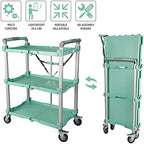 89-353 Pack N Roll Collapsible Service Cart, XL, 300LB Capacity, Teal, alternate view 5