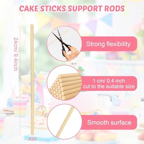 89 Pcs Cake Tier Stacking Kit 8, 6, 4 Inch Cake Boards in 4 Inch, 6 Inch, 8 Inch, alternate view 4
