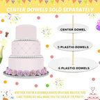 89 Pcs Cake Tier Stacking Kit 8, 6, 4 Inch Cake Boards in 4 Inch, 6 Inch, 8 Inch, alternate view 6