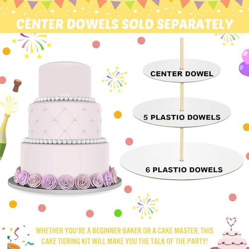89 Pcs Cake Tier Stacking Kit 8, 6, 4 Inch Cake Boards in 4 Inch, 6 Inch, 8 Inch, alternate view 6
