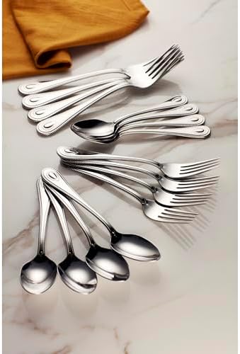 894742 French Perle Dinner Forks, Set Of 4 in Silver, alternate view 2
