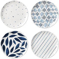 895235 Blue Bay Melamine Assorted Accent Plates, Set of 4, Lightweight Melamine Material in Multicolor