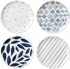 895235 Blue Bay Melamine Assorted Accent Plates, Set of 4, Lightweight Melamine Material in Multicolor