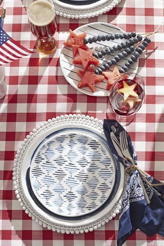 895235 Blue Bay Melamine Assorted Accent Plates, Set of 4, Lightweight Melamine Material in Multicolor, alternate view 5