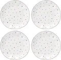 895696 Blue Bay Dots 4-Piece Dinner Plate Set in Blue