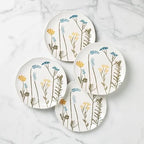 896608 Wildflowers Accent Plates, Set of 4 in 4 Count in White, alternate view 3