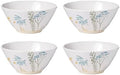 896609 Wildflowers All-Purpose Bowls, Set of 4 in 4 Count in White