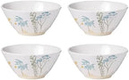 896609 Wildflowers All-Purpose Bowls, Set of 4 in 4 Count in White