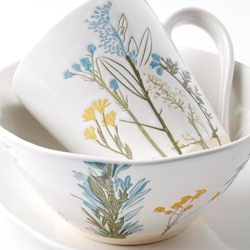 896609 Wildflowers All-Purpose Bowls, Set of 4 in 4 Count in White, alternate view 4