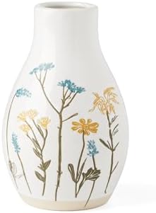 896641 Wildflowers Medium Vase in White