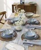 897199 Organic Shades 12-Piece Dinnerware Set, Slate Blue in Blue, alternate view 2